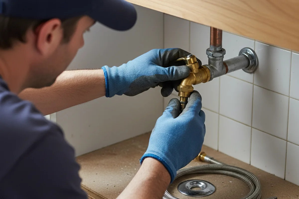 Shutoff valve and fitting work during Emergency Plumbing in Fredericksburg